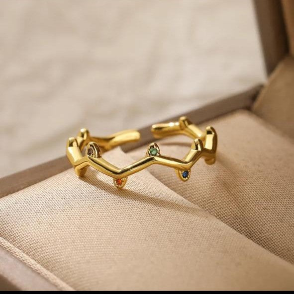 Anillo de Picos con Pedreria