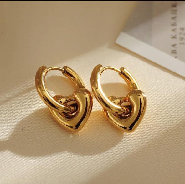 Aretes Aro Corazón