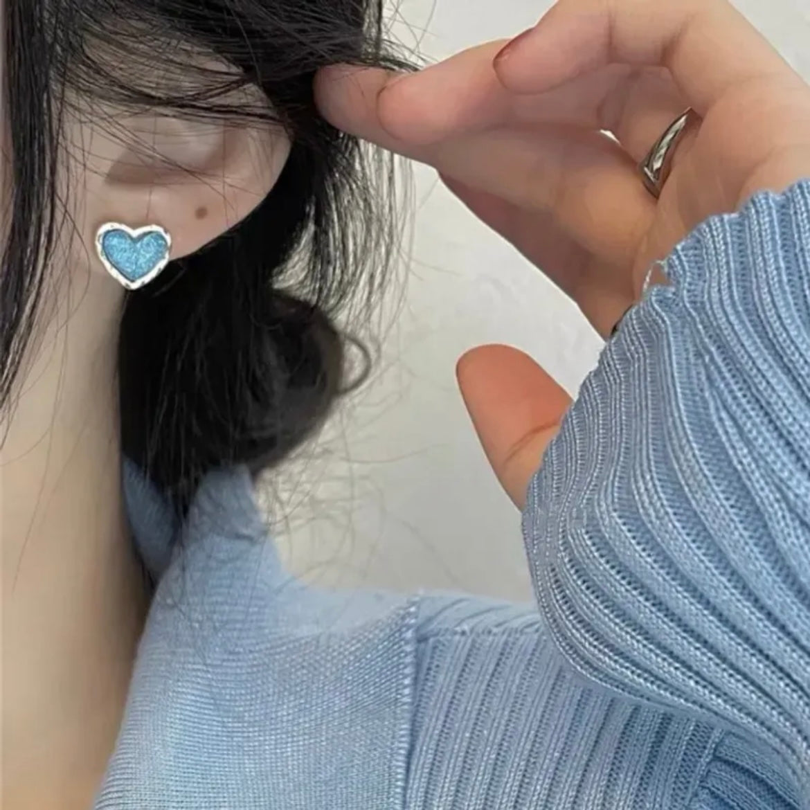 Aretes Corazón de piedra