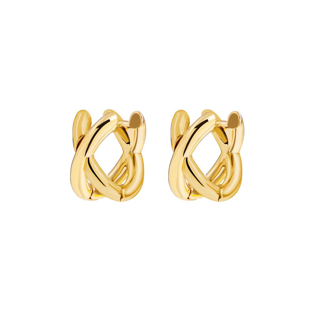 Aretes Cruzados Bicolor