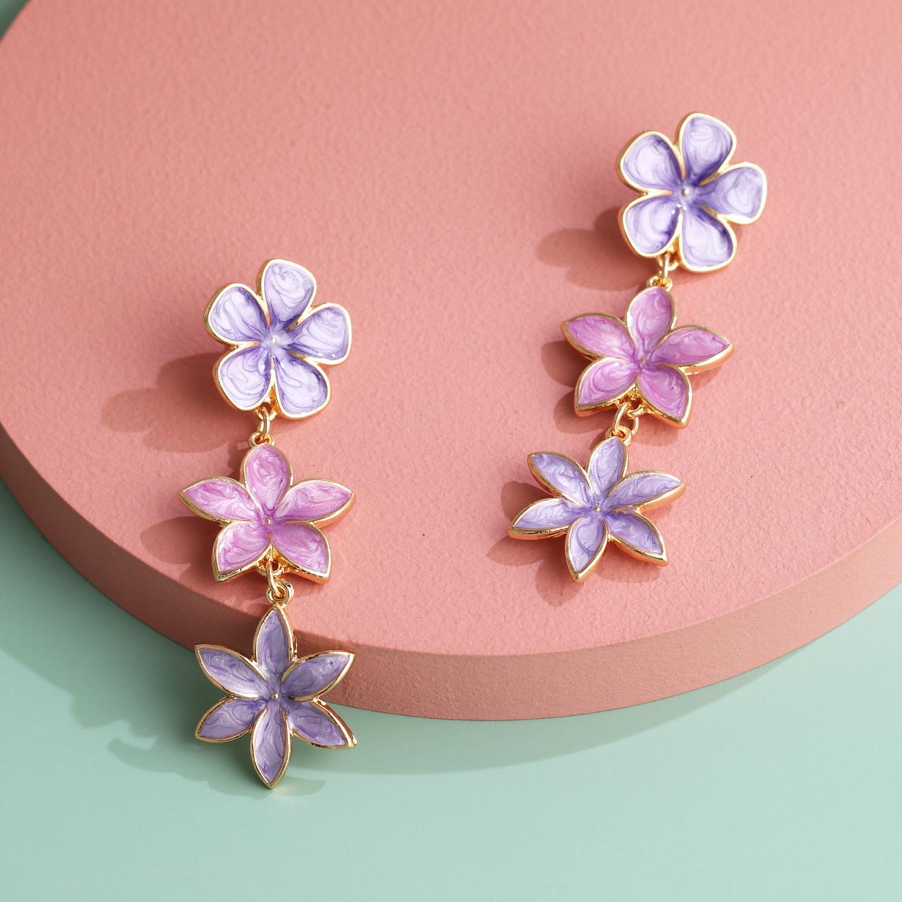 Aretes Lila Retro